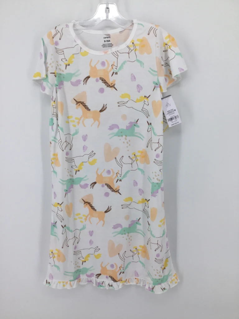 Carter's Child Size 8 White Pajamas - girls