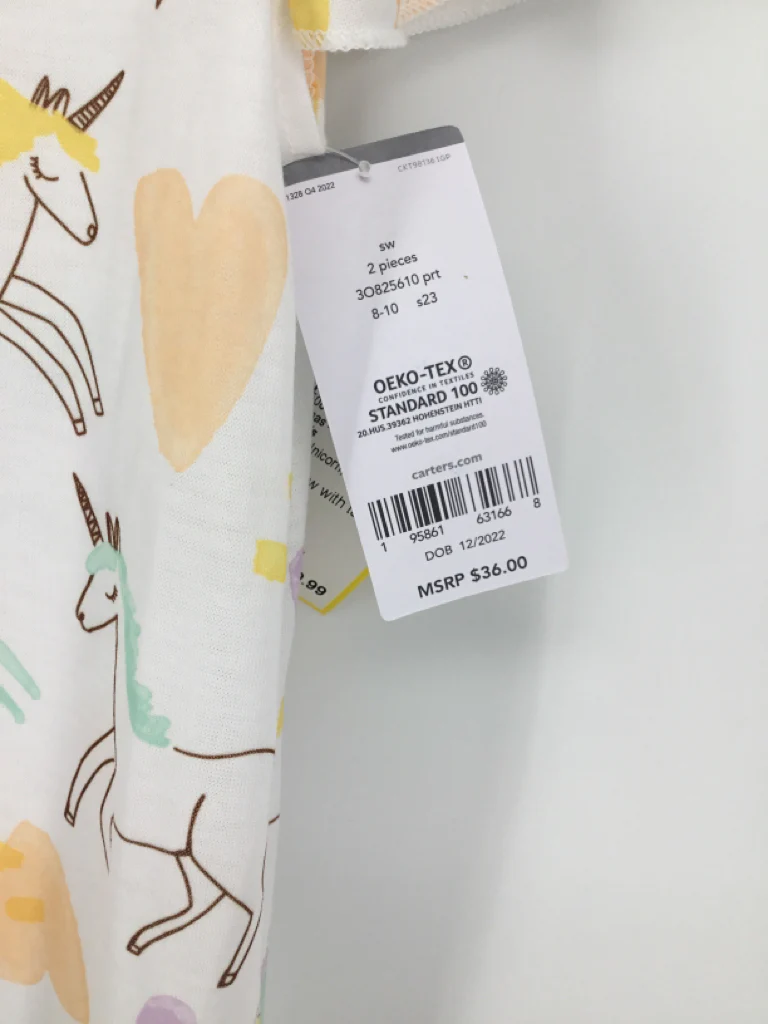 Carter's Child Size 8 White Pajamas - girls - Image 2