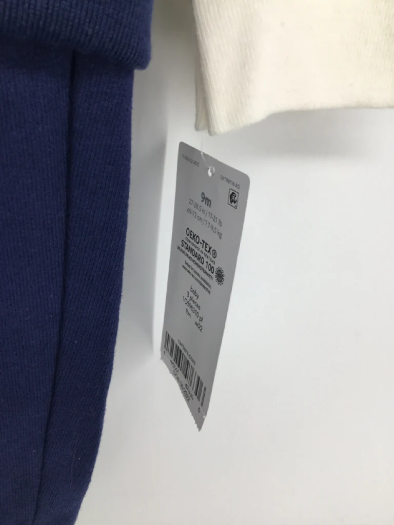 Carter's Child Size 9 Months Blue Checkered Outfit - boys - Image 2