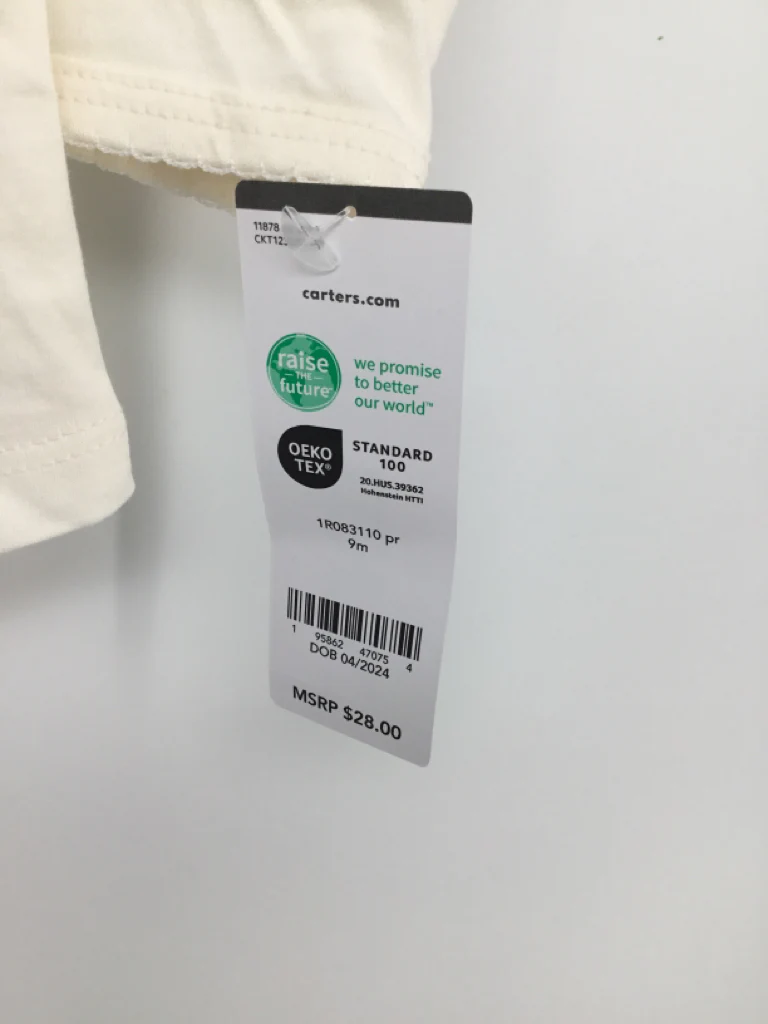 Carter's Child Size 9 Months Cream Shirt - girls - Image 2