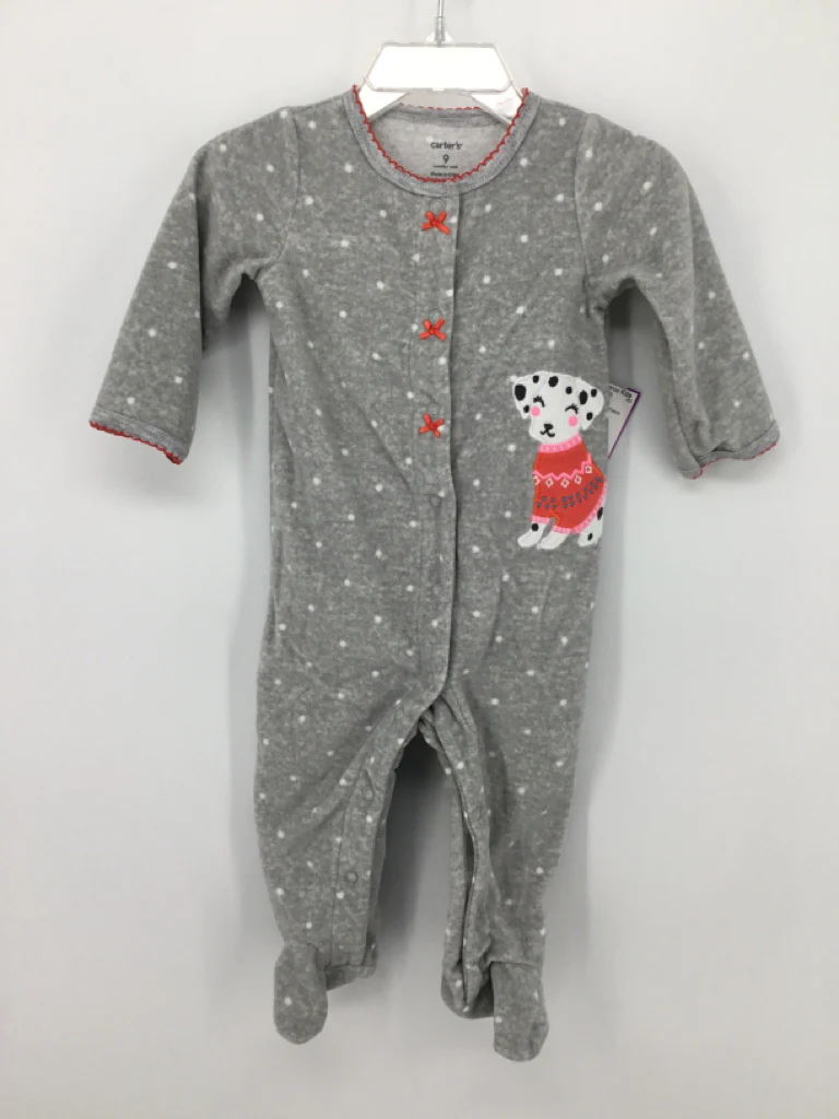 Carter's Child Size 9 Months Gray Sleepers