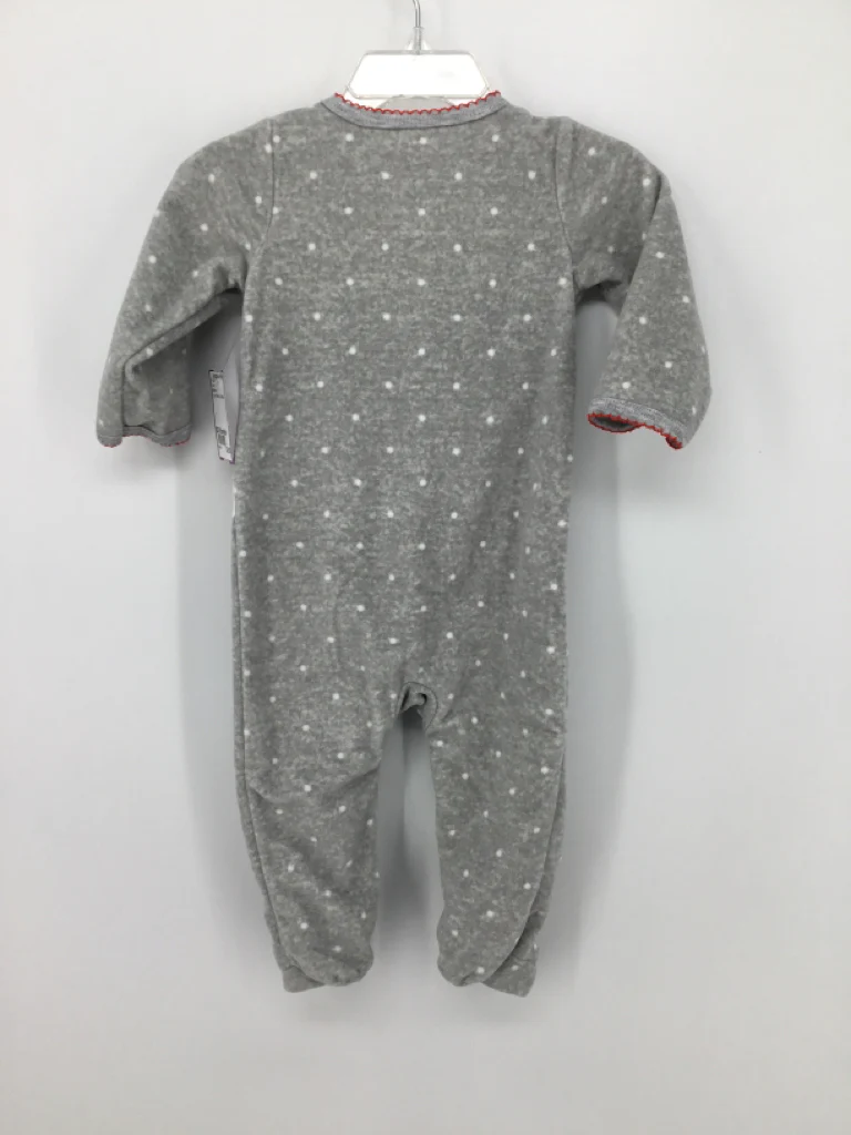 Carter's Child Size 9 Months Gray Sleepers - Image 2