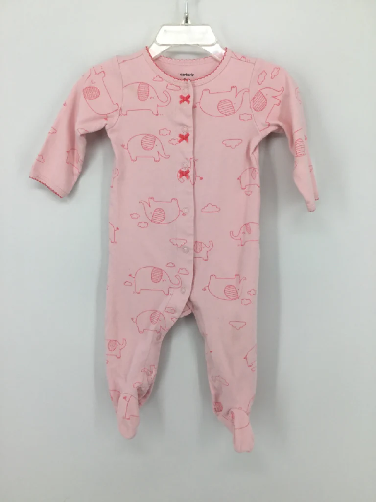 Carter's Child Size 9 Months Pink Sleepers