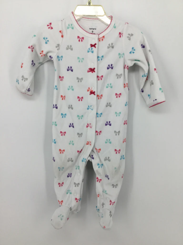 Carter's Child Size 9 Months White Sleepers
