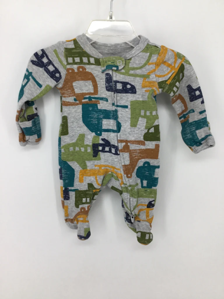 Carter's Child Size Newborn Gray Sleepers