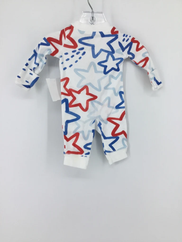 Carter's Child Size Preemie Blue Stars & Stripes Pajamas - Image 2