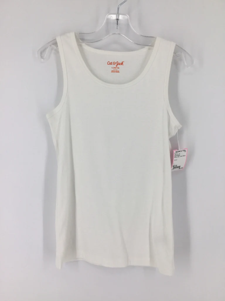 Cat & Dogma Child Size 10 White Tank top - girls