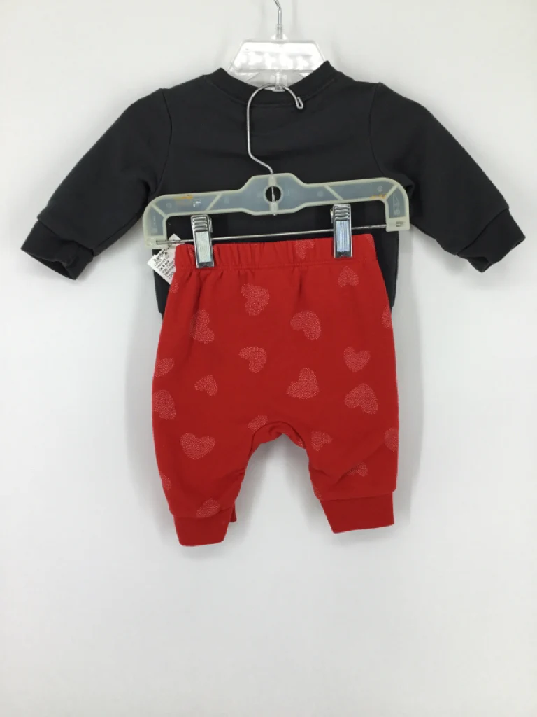 Cat & Jack Child Size 0-3 Months Gray Valentine's Day Outfit - Image 2