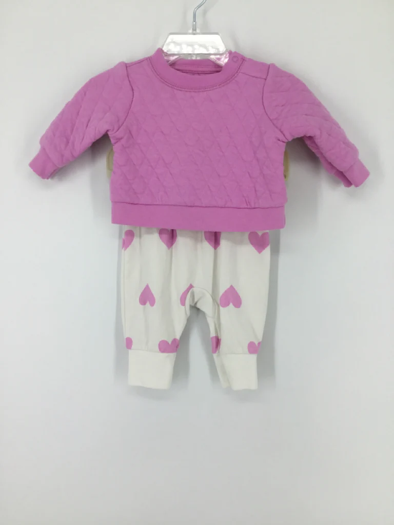 Cat & Jack Child Size 0-3 Months Pink Valentine's Day Outfit