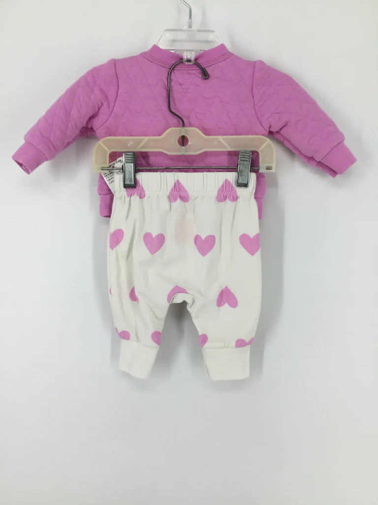 Cat & Jack Child Size 0-3 Months Pink Valentine's Day Outfit - Image 2