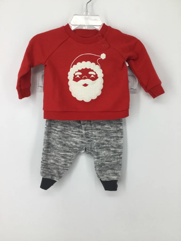 Cat & Jack Child Size 0-3 Months Red Christmas Outfit