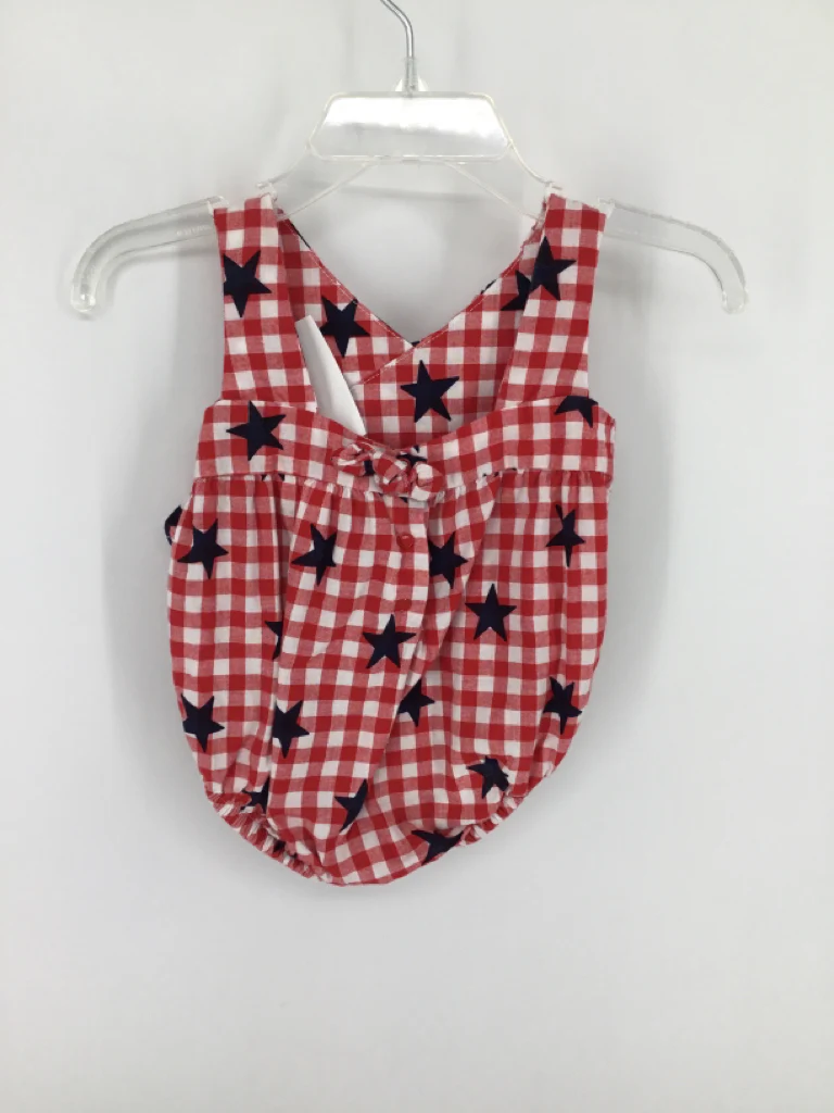 Cat & Jack Child Size 0-3 Months Red Stars & Stripes Outfit - Image 2