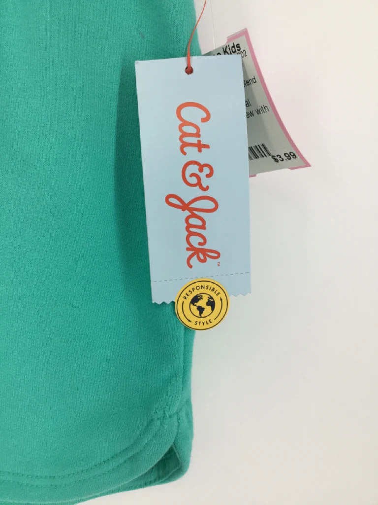 Cat & Jack Child Size 10 Green Shorts - girls - Image 2