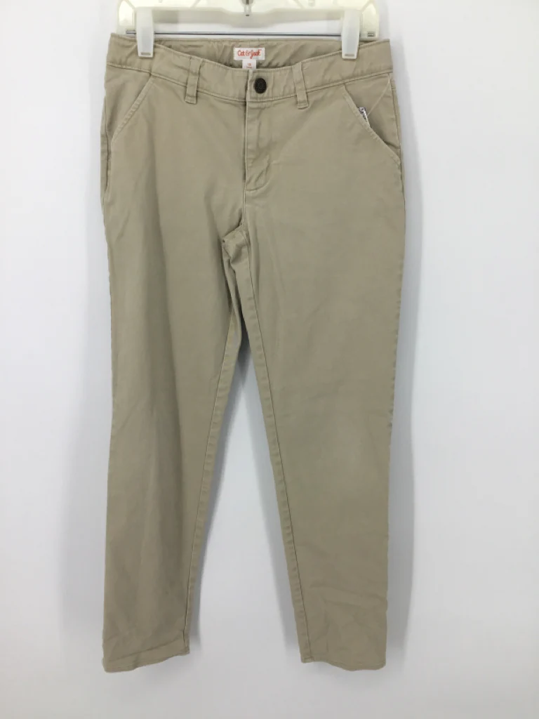 Cat & Jack Child Size 12 Tan Solid Pants - boys