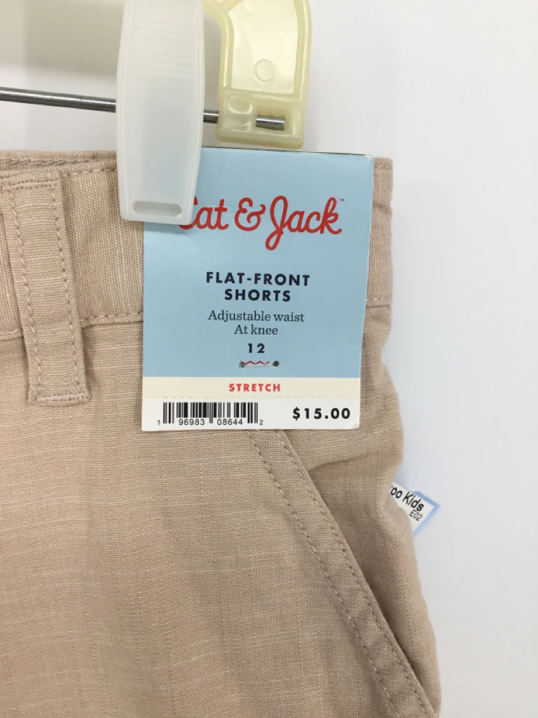 Cat & Jack Child Size 12 Tan Solid Shorts - boys - Image 2
