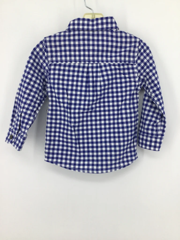 Cat & Jack Child Size 18 Months Blue Gingham Shirt - boys - Image 2
