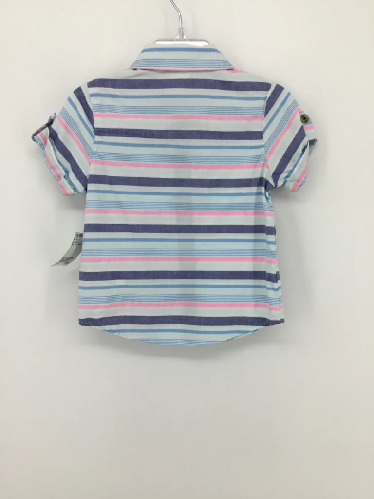 Cat & Jack Child Size 18 Months Blue Print Shirt - boys - Image 2