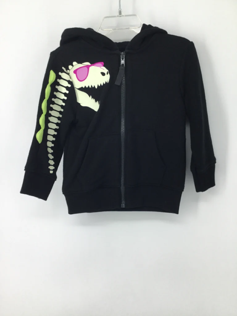 Cat & Jack Child Size 2 Black Dinosaur Hoodie - boys