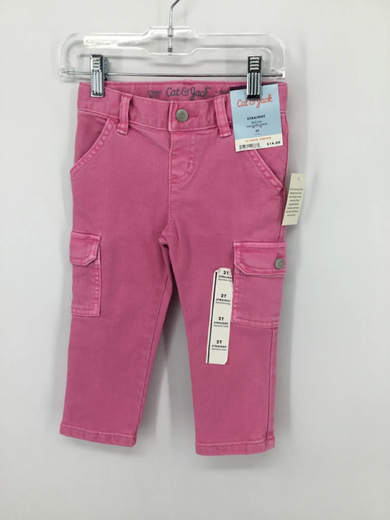 Cat & Jack Child Size 2 Pink Jeans - girls