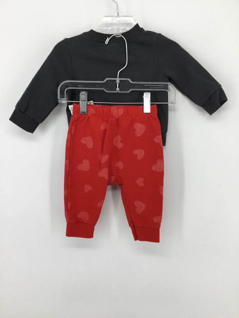 Cat & Jack Child Size 3-6 Months Gray Valentine's Day Outfit - Image 2