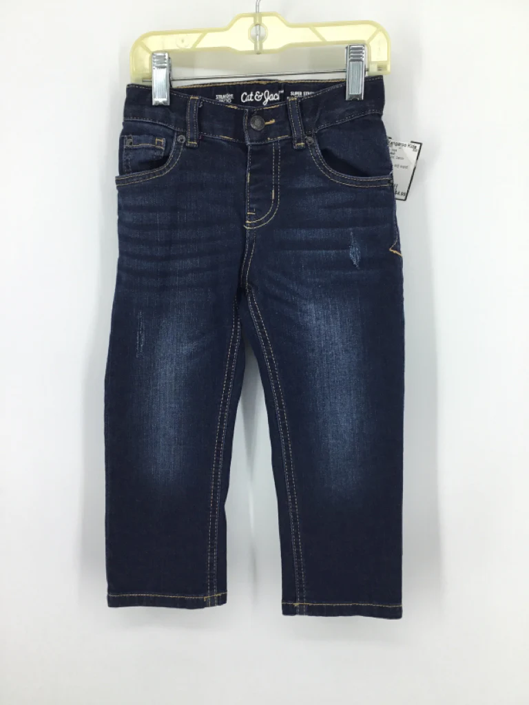 Cat & Jack Child Size 3 Blue Solid Jeans - boys