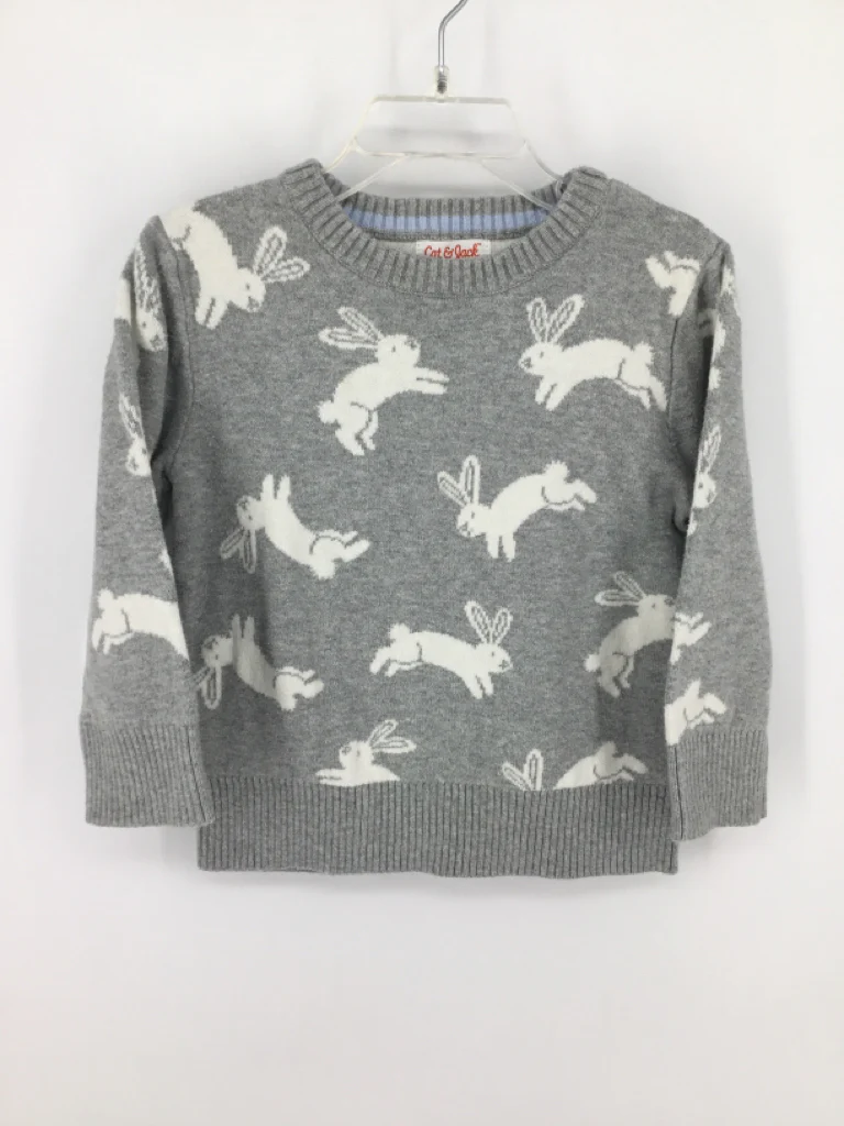 Cat & Jack Child Size 3 Gray Easter Sweater