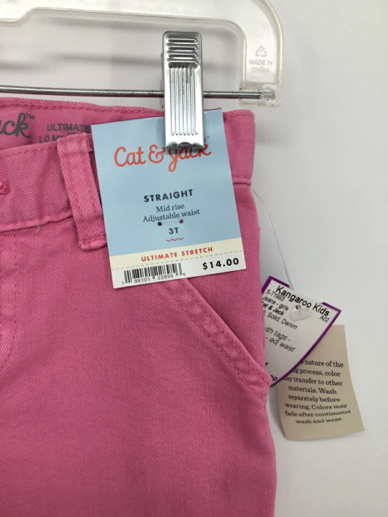 Cat & Jack Child Size 3 Pink Jeans - girls - Image 2