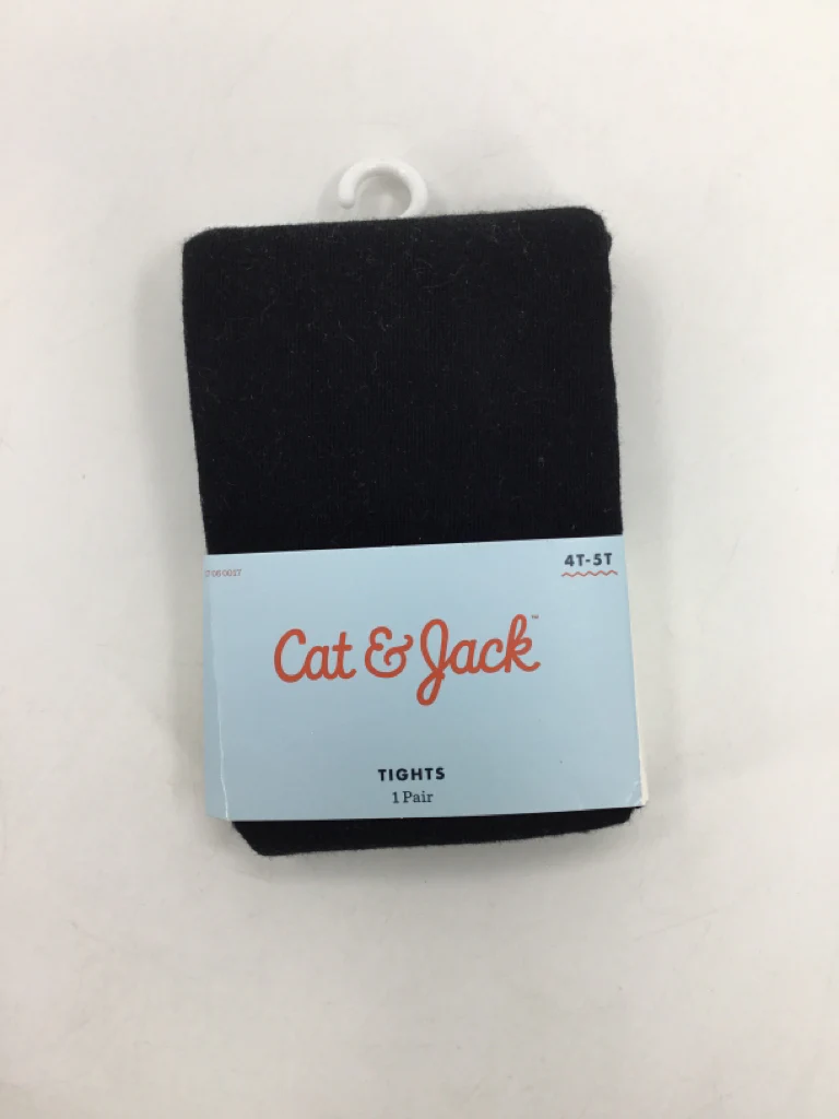 Cat & Jack Child Size 4 Black Tights - girls