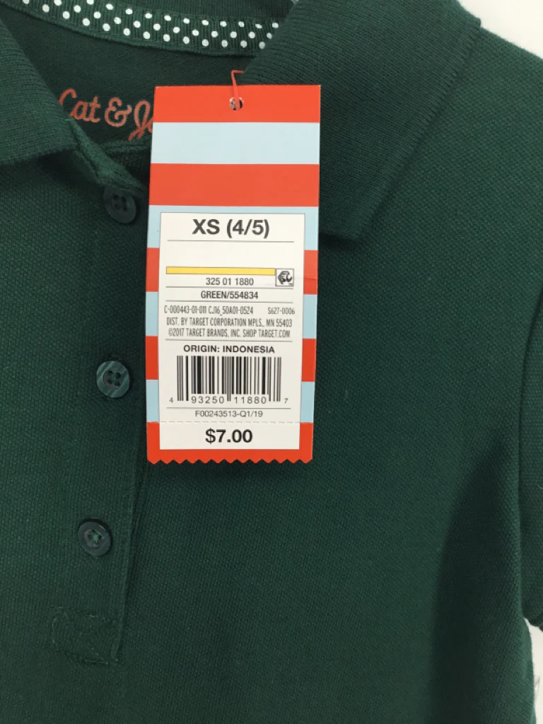 Cat & Jack Child Size 4 Green Shirt - girls - Image 2