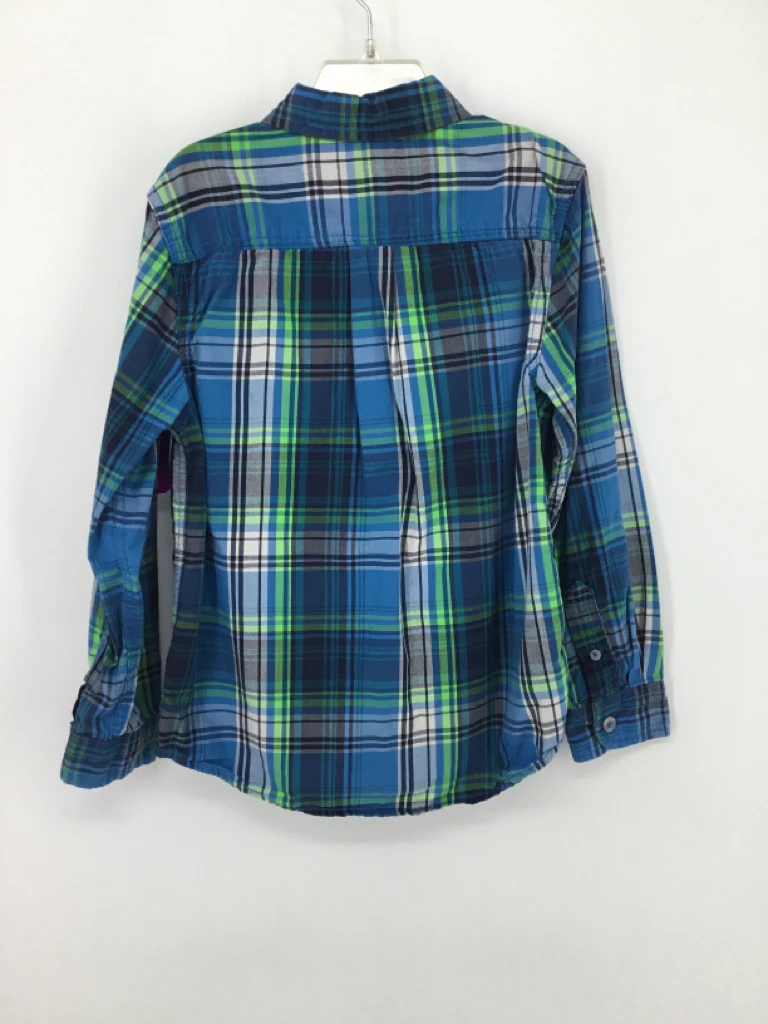 Cat & Jack Child Size 6 Blue Plaid Shirt - boys - Image 2