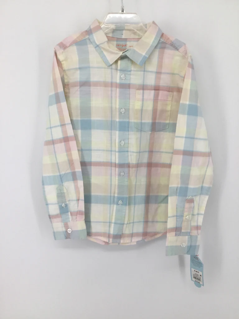 Cat & Jack Child Size 6 Multi-Color Plaid Shirt - boys
