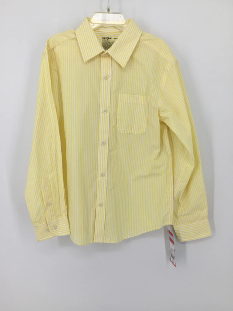Cat & Jack Child Size 6 Yellow Stripe Shirt - boys