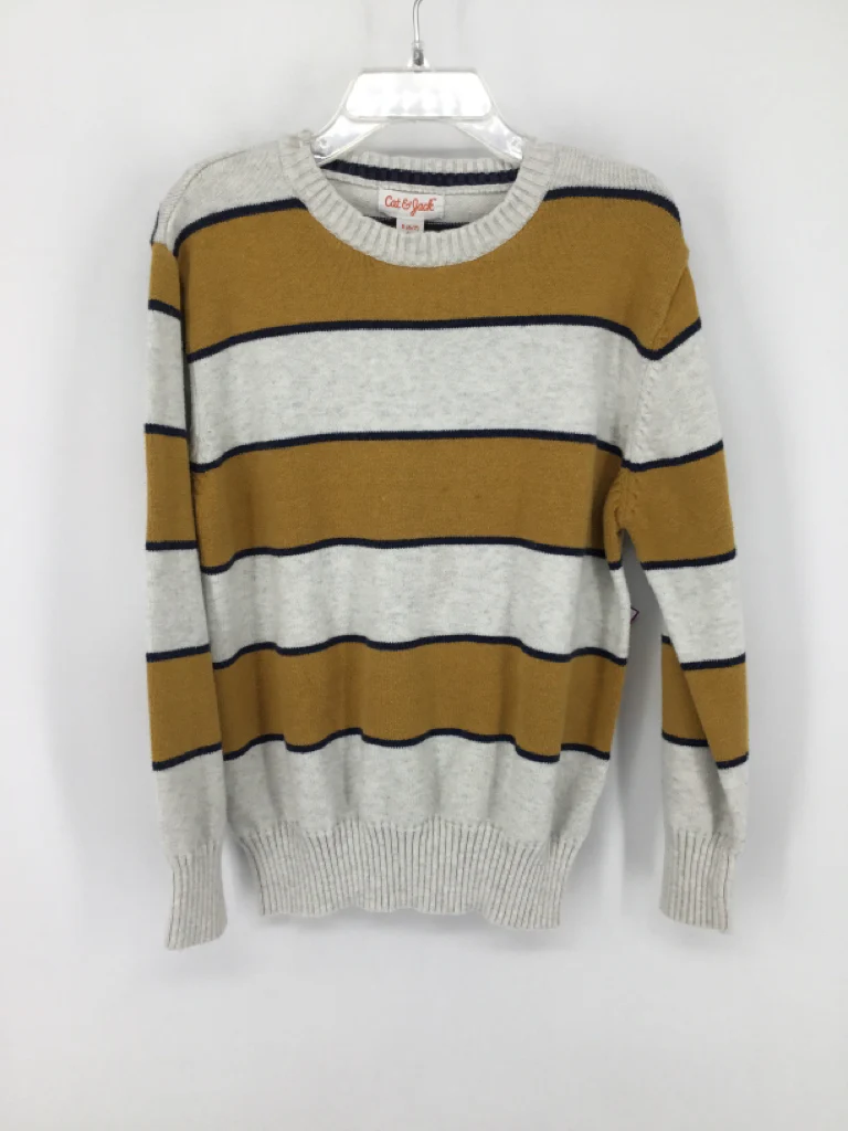 Cat & Jack Child Size 6 Yellow Stripe Sweater - boys