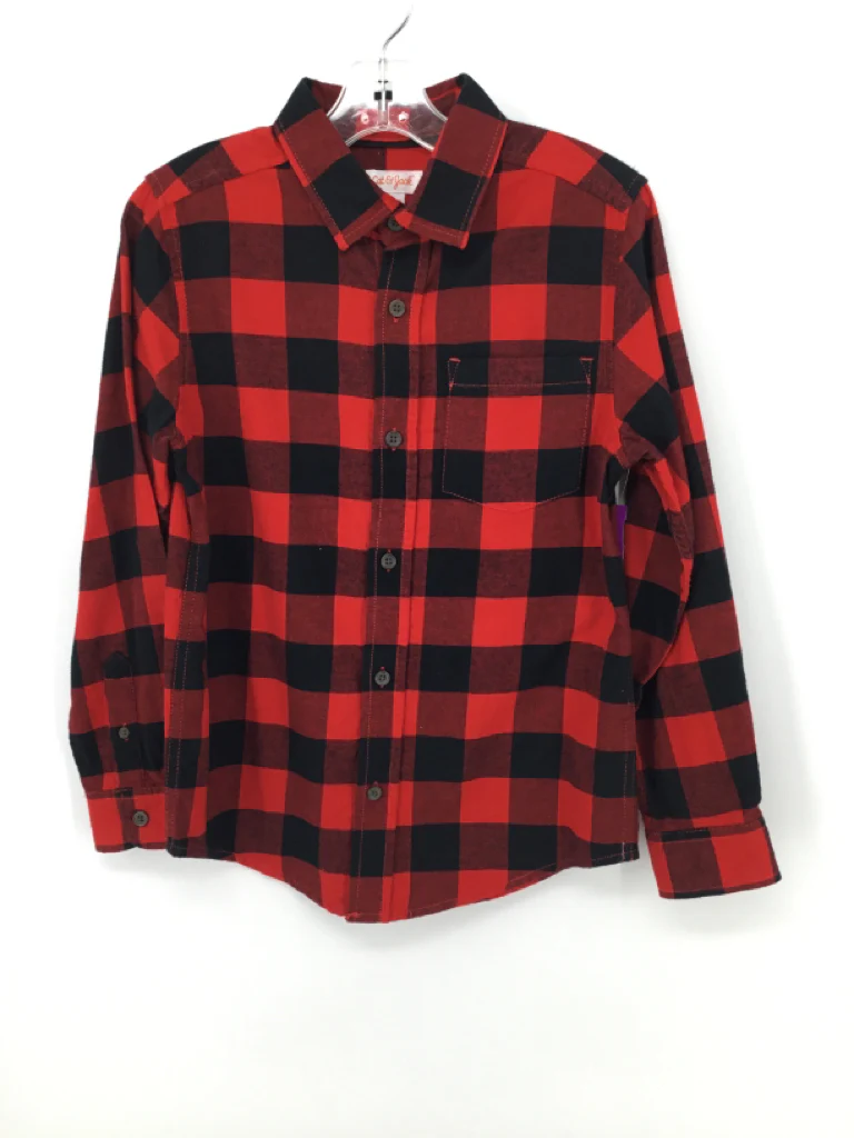 Cat & Jack Child Size 8 Red Christmas Shirt - boys