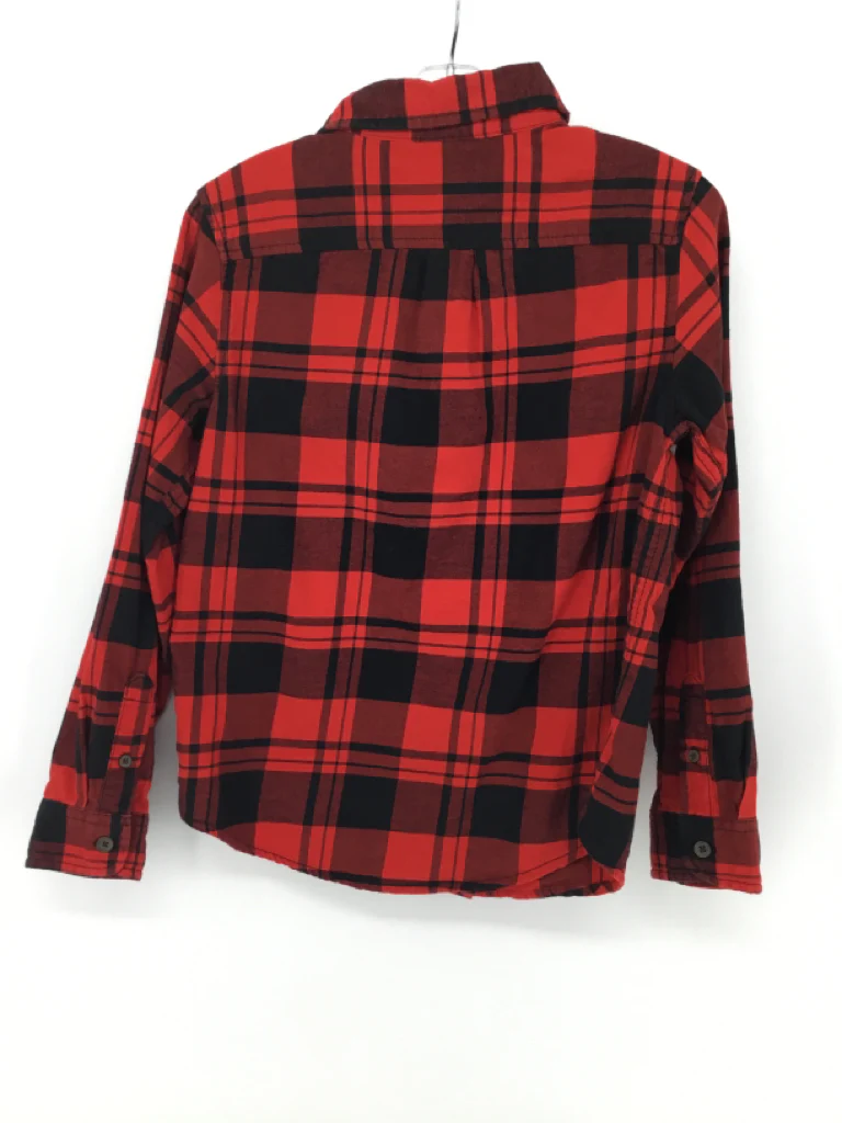 Cat & Jack Child Size 8 Red Plaid Shirt - boys - Image 2