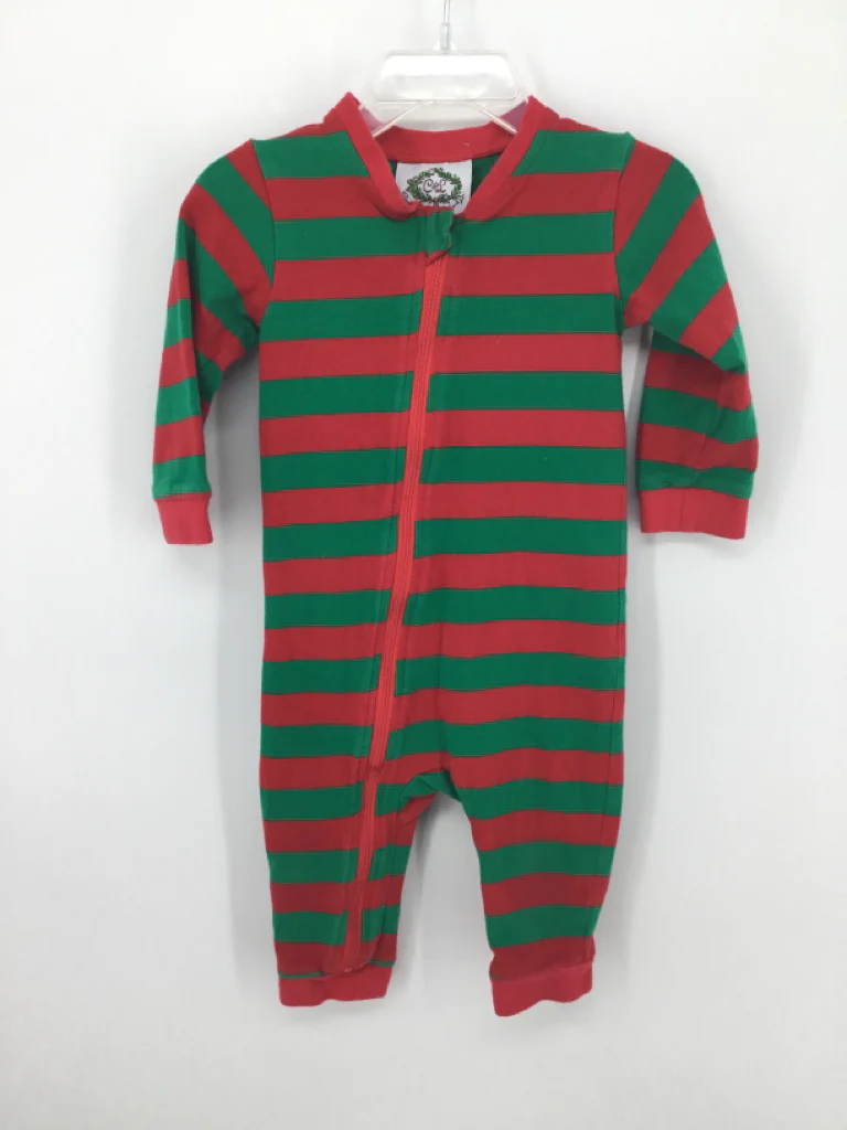 Cecil and Lou Child Size 12 Months Red Christmas Pajamas