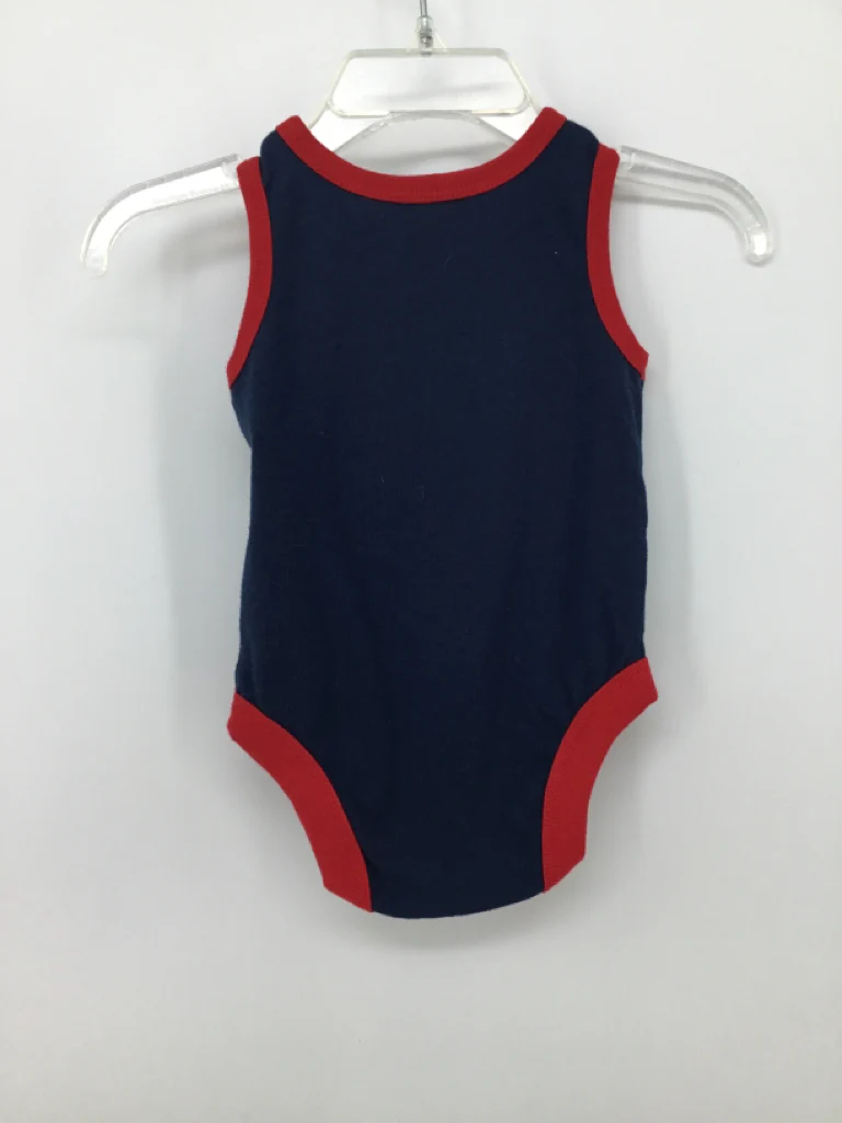 Celebrate! Child Size 0-3 Months Navy Stars & Stripes Onesie - Image 2