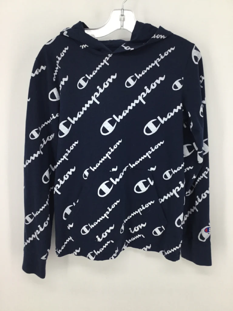 Champion Child Size 10 Navy screen printed Shirt - boys