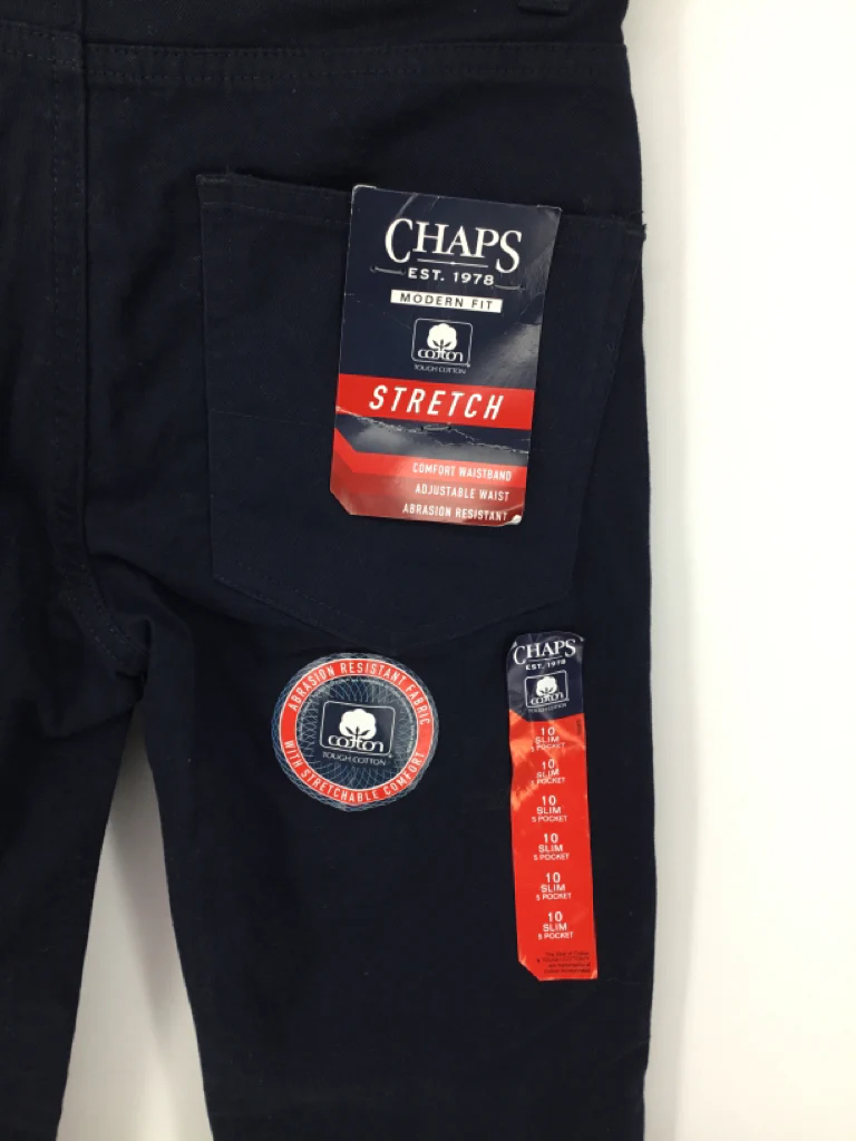 Chaps Child Size 10 Navy Solid Pants - boys - Image 2