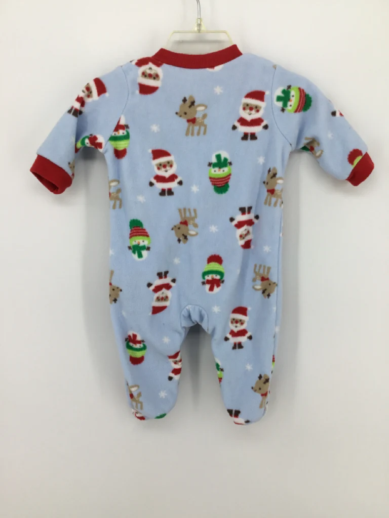 Child of Mine Child Size 0-3 Months Blue Christmas Sleeper - Image 2