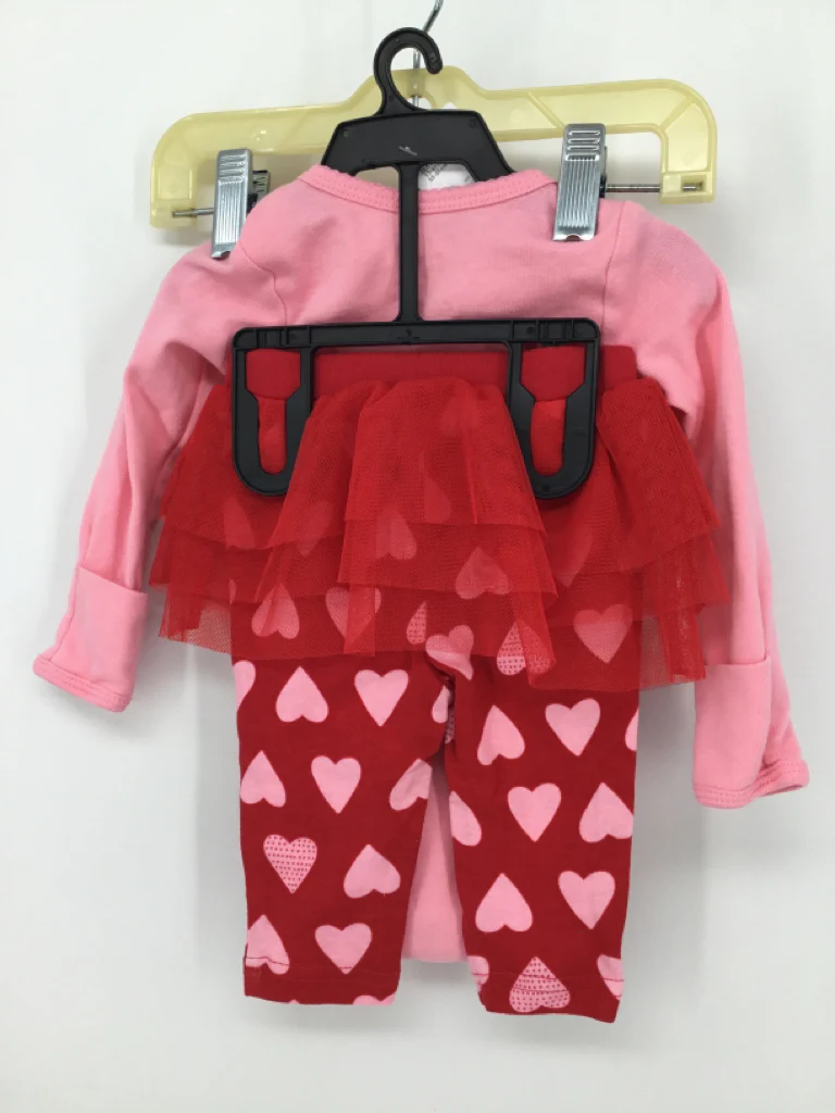 Child of Mine Child Size 0-3 Months Pink Valentine's Day Outfit - Image 2