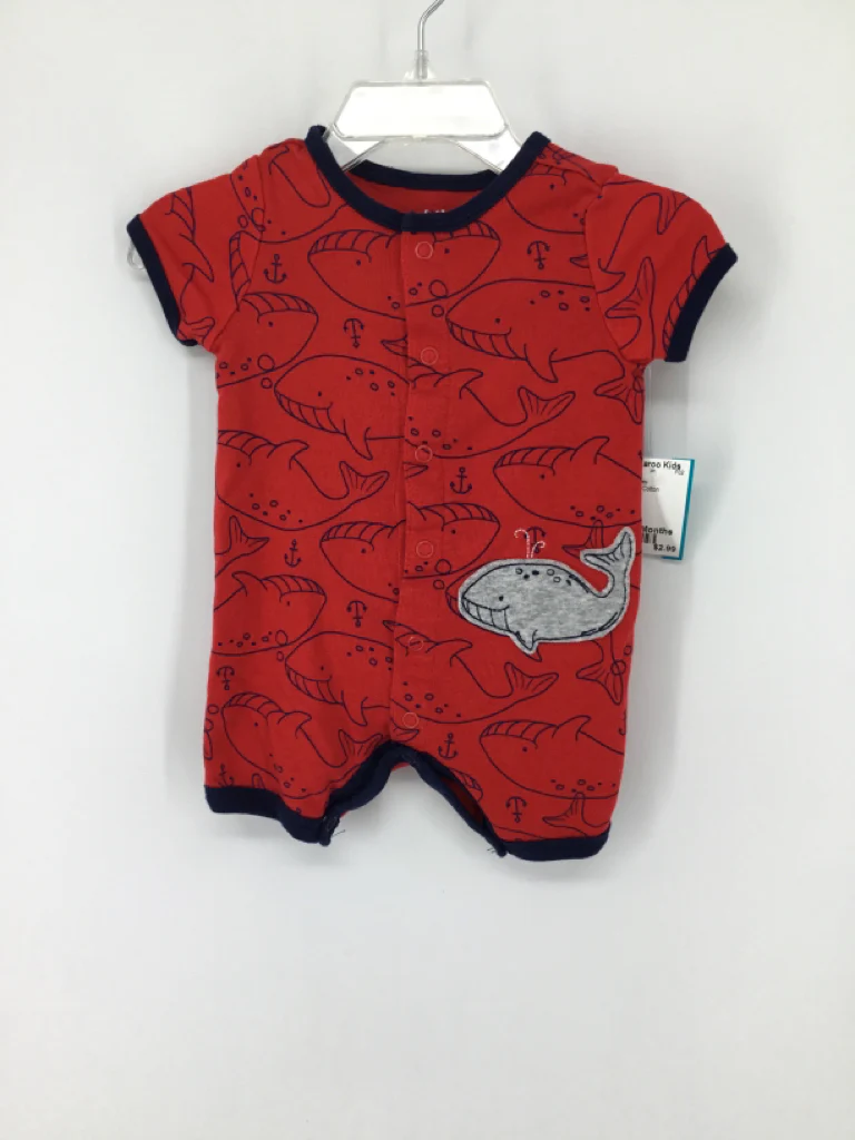 Child of Mine Child Size 0-3 Months Red Print Outfit - boys