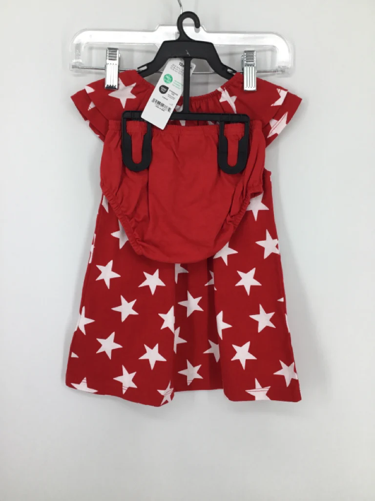 Child of Mine Child Size 12 Months Red Stars & Stripes Dress - Image 3