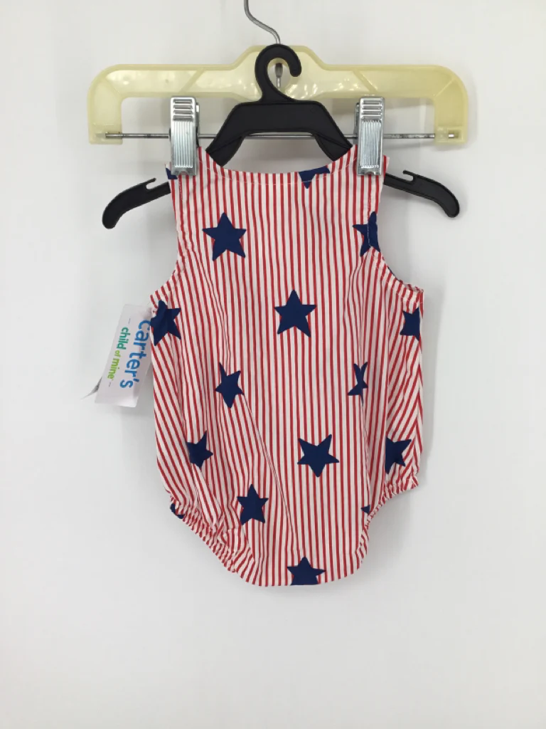Child of Mine Child Size Newborn Red Stars & Stripes Outfit - Image 3