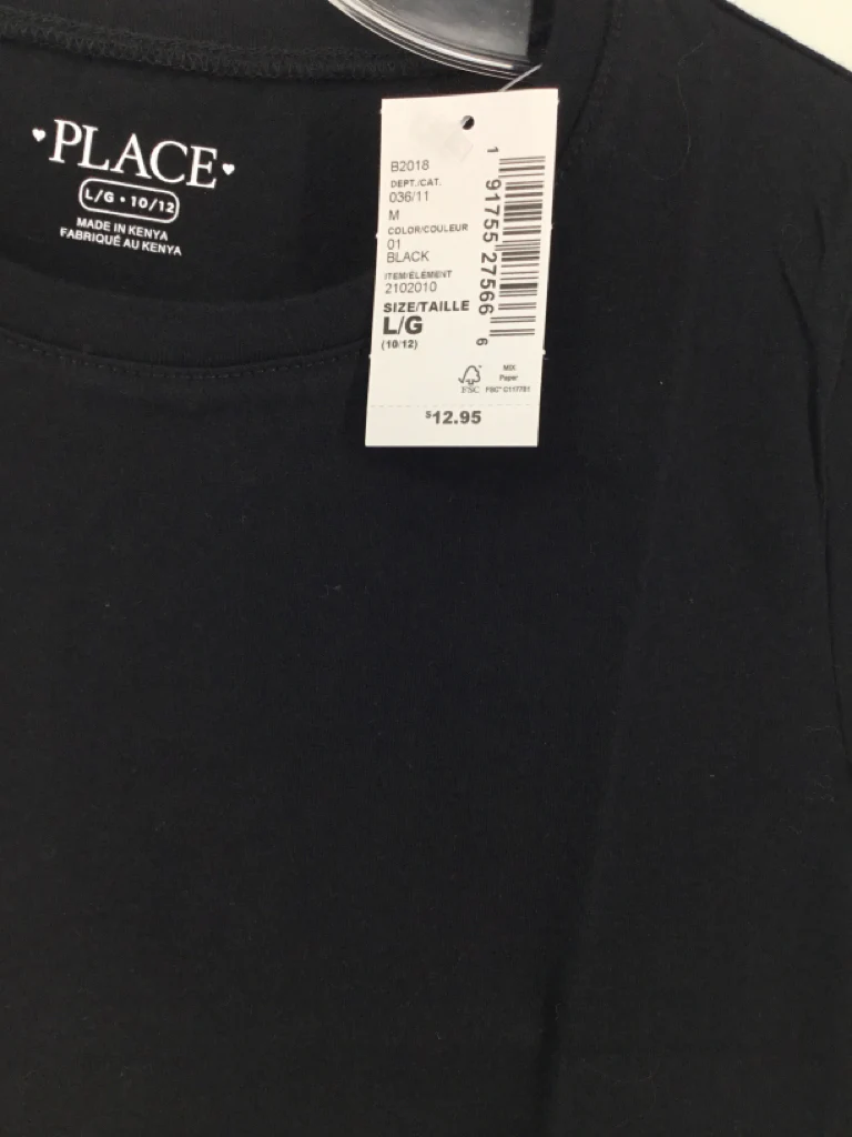 Childrens Place Child Size 10 Black T-shirt - girls - Image 2
