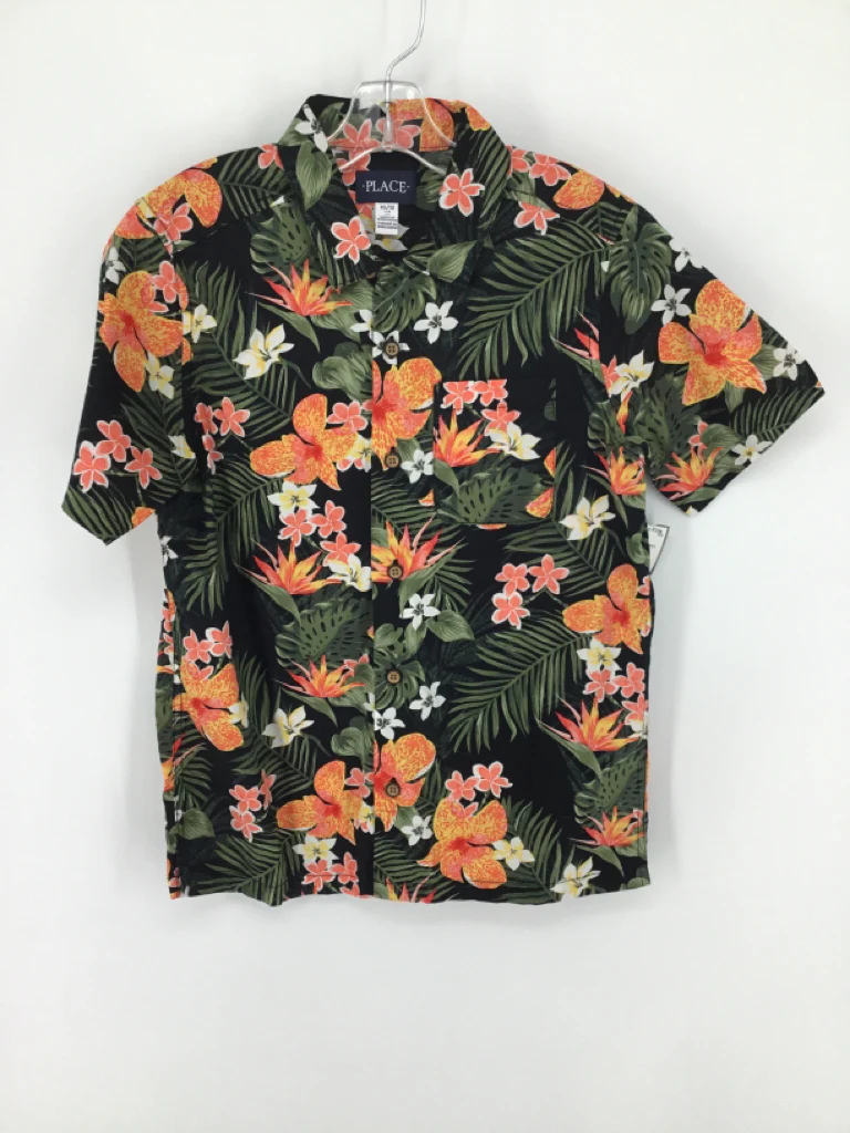 Childrens Place Child Size 10 Green Raccoon Shirt - boys