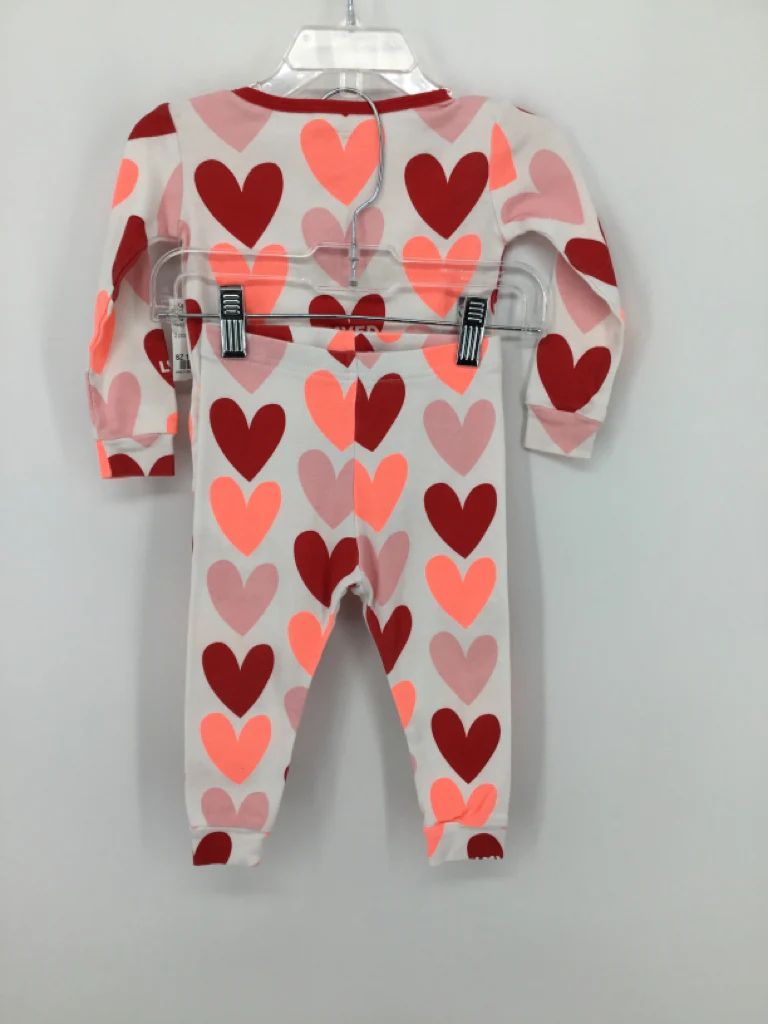 Childrens Place Child Size 18-24 Months Red Valentine's Day Pajamas - Image 2