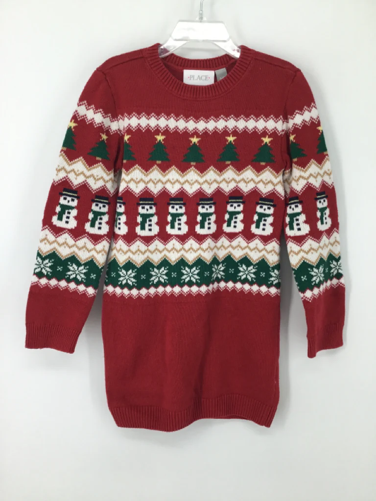 Childrens Place Child Size 5 Red Christmas Dress