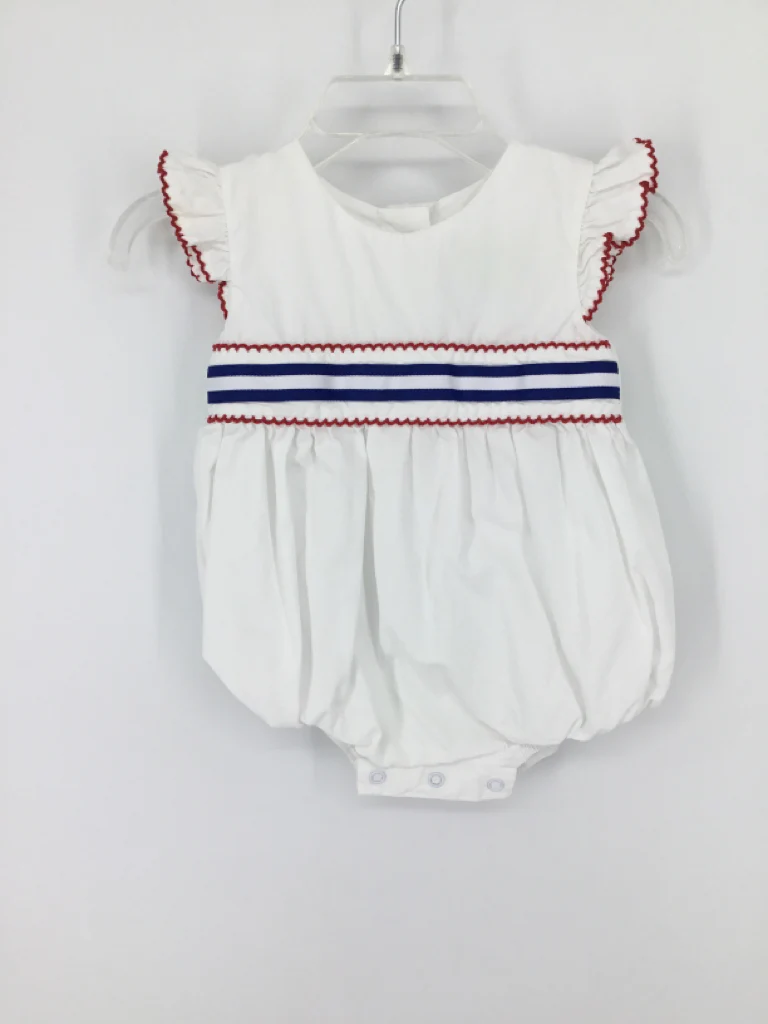 Classic Whimsey Child Size 3 Months White Stars & Stripes Outfit