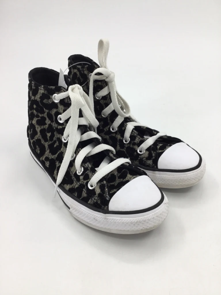Converse Child Size 1 Youth Black Sneakers